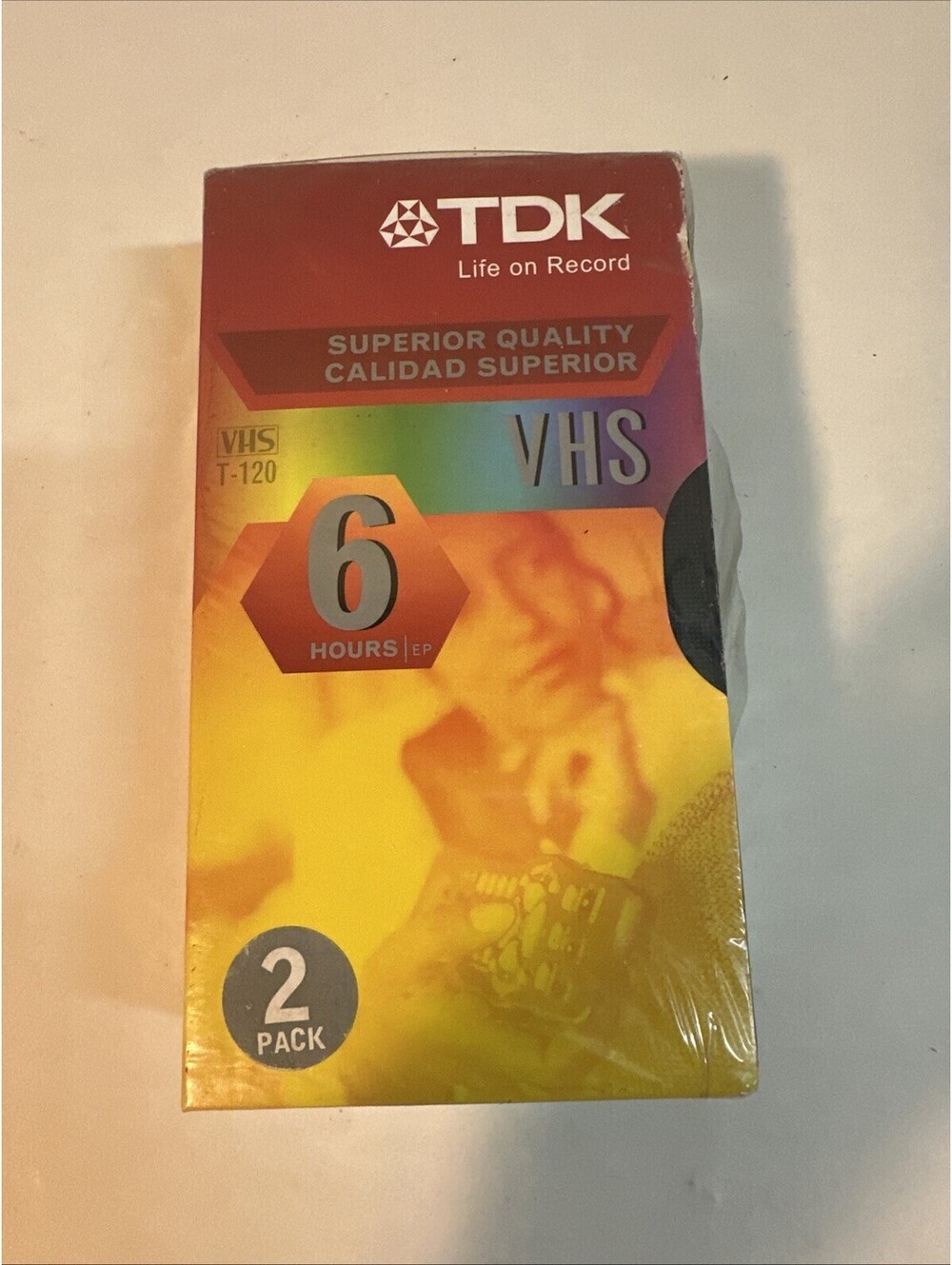 TDK T-120RV 2 Pack Superior Quality VHS Cassette VCR Tapes Factory Sealed 6hr EP
